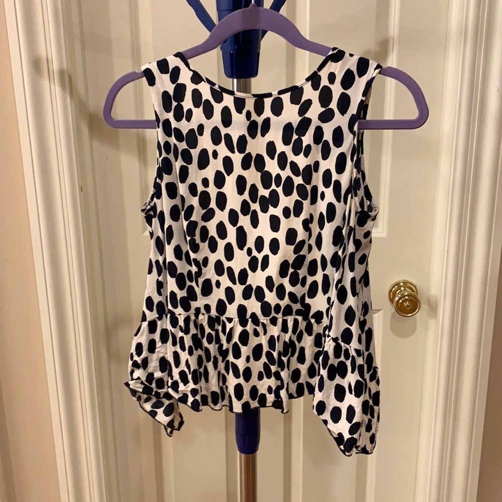 Cheetah peplum top size 6